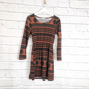 💫Everly | Printed Long Sleeve Sweater Dress